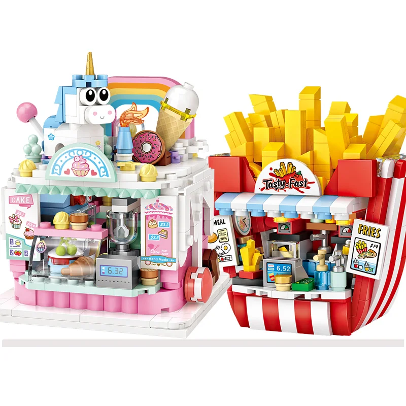 LOZ Mini Snack Bar Series Building Blocks Hamburger Cake Drink Action Figures 3D Model Educational DIY Shop Toys for Kids
LOZ Mini Snack Bar Series Building Blocks Hamburger Cake Drink Action Figures 3D Model Educational DIY Shop Toys for Kids