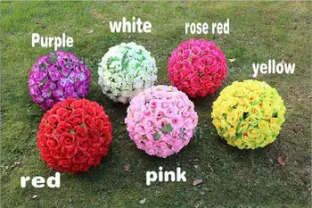 30CM 12inch Artificial Encryption Rose Silk Flower Kissing Balls Hanging Ball Christmas Ornaments Wedding Party Decorations 
30CM 12inch Artificial Encryption Rose Silk Flower Kissing Balls Hanging Ball Christmas Ornaments Wedding Party Decorations