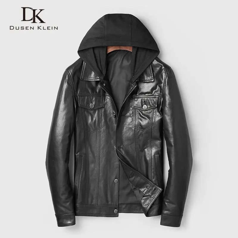 Men Genuine Leather Jacket Real Sheepskin Jackets Casual Short Black Pockets 2020 Autumn New Hooded Jacket for Man 19C313
Men Genuine Leather Jacket Real Sheepskin Jackets Casual Short Black Pockets 2020 Autumn New Hooded Jacket for Man 19C313