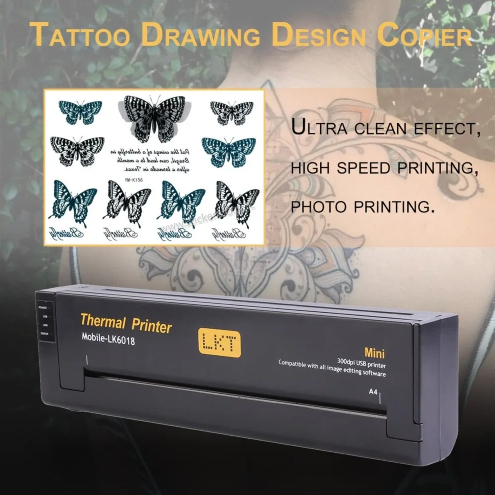 HOT Tattoo Drawing Design Copier Portable Professional Lightweight Tattoo Transfer Machine Paper Maker Printer US Plug Black
HOT Tattoo Drawing Design Copier Portable Professional Lightweight Tattoo Transfer Machine Paper Maker Printer US Plug Black