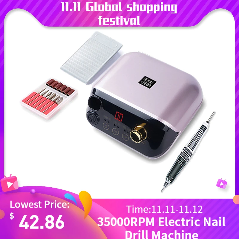 Electric Nail Drill Machine Manicure Cutter Accessory Kit For Pedicure Professional 35000RPM Stencils File DIY Nail Art tool
Electric Nail Drill Machine Manicure Cutter Accessory Kit For Pedicure Professional 35000RPM Stencils File DIY Nail Art tool