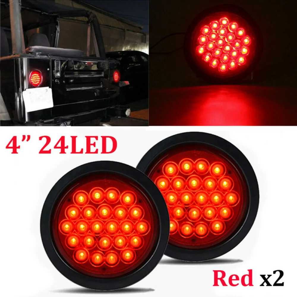 12V 12W 24LED 4Inch Stop Turn Tail Brake Light Round Sealed Waterproof Replace Styling Rust-free Universal Reverse Backup
12V 12W 24LED 4Inch Stop Turn Tail Brake Light Round Sealed Waterproof Replace Styling Rust-free Universal Reverse Backup
