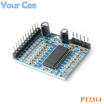 PT2314 Sound Quality Adjustment Module Voice Module IIC I2C 6V-10V Audio Processing Module For Arduino
PT2314 Sound Quality Adjustment Module Voice Module IIC I2C 6V-10V Audio Processing Module For Arduino