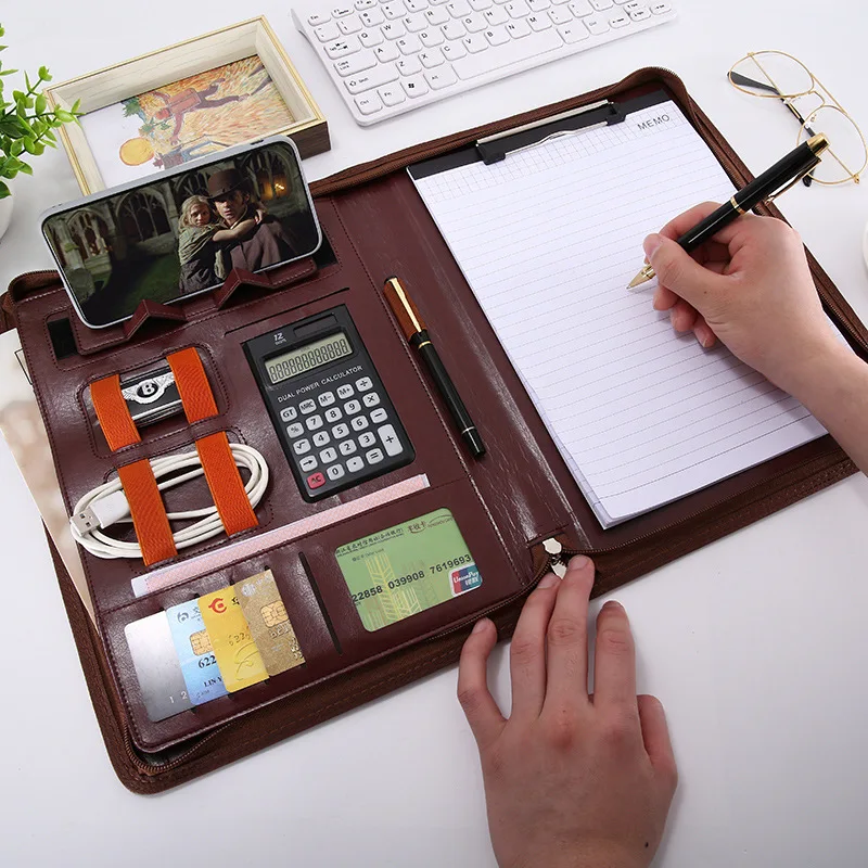A4 Leather Clipboard File Folder Multi-function Folder Organizer Office Manager Clip Writing Pads Contract Briefcase Portfolio
A4 Leather Clipboard File Folder Multi-function Folder Organizer Office Manager Clip Writing Pads Contract Briefcase Portfolio