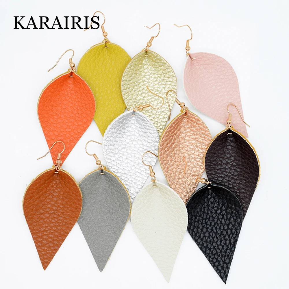 KARAIRIS 2020 New PU Leather Leaf Earrings for Women Trendy Statement Dangle Faux Leather Teardrop Earrings
KARAIRIS 2020 New PU Leather Leaf Earrings for Women Trendy Statement Dangle Faux Leather Teardrop Earrings