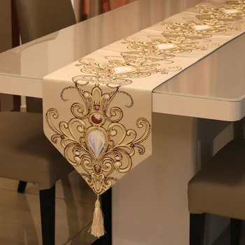European Style Classical Table Runner Luxury Relief Runner Tafelloper Home Decoration Table Runners Tablecloths
European Style Classical Table Runner Luxury Relief Runner Tafelloper Home Decoration Table Runners Tablecloths