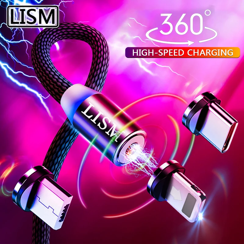 LISM Magnetic Micro USB C Cable For iPhone XIAOMI Android Fast Charging Magnet Charger USB Type C Cable Mobile Phone Cord Wire
LISM Magnetic Micro USB C Cable For iPhone XIAOMI Android Fast Charging Magnet Charger USB Type C Cable Mobile Phone Cord Wire