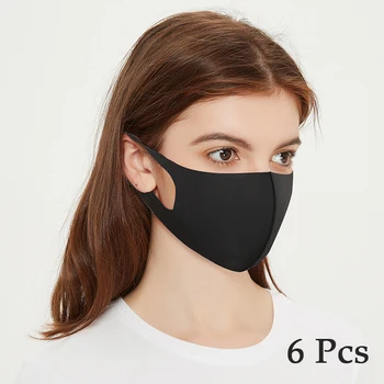 6Pcs Reusable Face Mask With Elastic Earloop Breathable Mouth Cap Washable Face Masks Windproof Fashion Black Mascarilla
6Pcs Reusable Face Mask With Elastic Earloop Breathable Mouth Cap Washable Face Masks Windproof Fashion Black Mascarilla