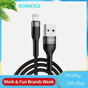 ROMOSS USB Cable for iPhone 11 Pro Max XS XR X 8 7 6 Plus 6S Plus iPad 2.4A Fast Data Charging Cables USB Wire Cord Phone Cables
ROMOSS USB Cable for iPhone 11 Pro Max XS XR X 8 7 6 Plus 6S Plus iPad 2.4A Fast Data Charging Cables USB Wire Cord Phone Cables