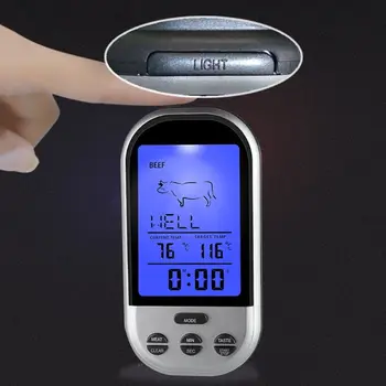 Wireless Wireless Barbecue Meat Thermometer LCD Display Digital BBQ Temperature Gauge Timer Stainless Steel Probe for Kitchen
Wireless Wireless Barbecue Meat Thermometer LCD Display Digital BBQ Temperature Gauge Timer Stainless Steel Probe for Kitchen