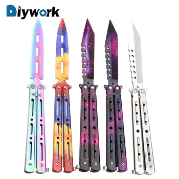 DIYWORK Practice Butterfly Knife Dull Tool No Edge Training Knife Folding Knife Outdoor Sports Tool Stainless Steel
DIYWORK Practice Butterfly Knife Dull Tool No Edge Training Knife Folding Knife Outdoor Sports Tool Stainless Steel