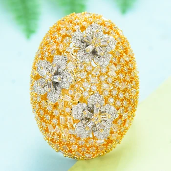 GODKI Luxury Bicolor 3 Flowers Bold Rings with Zirconia Stones 2020 Women Engagement Party Jewelry High Quality
GODKI Luxury Bicolor 3 Flowers Bold Rings with Zirconia Stones 2020 Women Engagement Party Jewelry High Quality