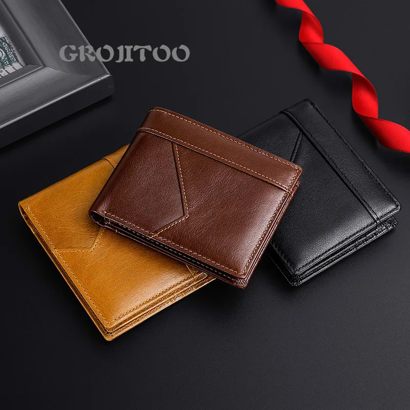 GROJITOO Genuine leather men's wallet multi-functional short change bag card holder bag large capacity leisure men's purse
GROJITOO Genuine leather men's wallet multi-functional short change bag card holder bag large capacity leisure men's purse