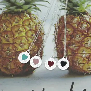 1: 1 sterling silver 925 classic exclusive blue enamel heart pendant ladies necklace
1: 1 sterling silver 925 classic exclusive blue enamel heart pendant ladies necklace