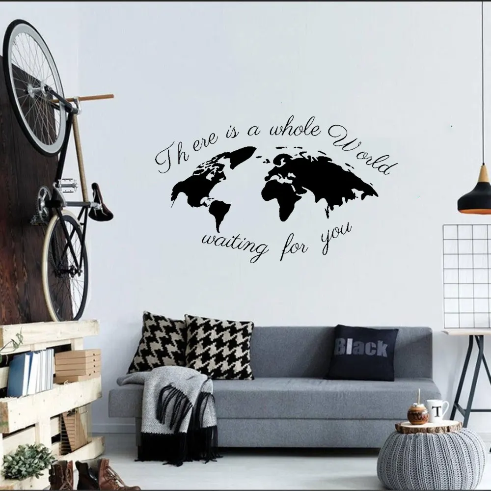 Wall Sticker Decal World Map for House Living Room Decoration Stickers Bedroom Decor Wallstickers Wallpaper Mural DW11397
Wall Sticker Decal World Map for House Living Room Decoration Stickers Bedroom Decor Wallstickers Wallpaper Mural DW11397