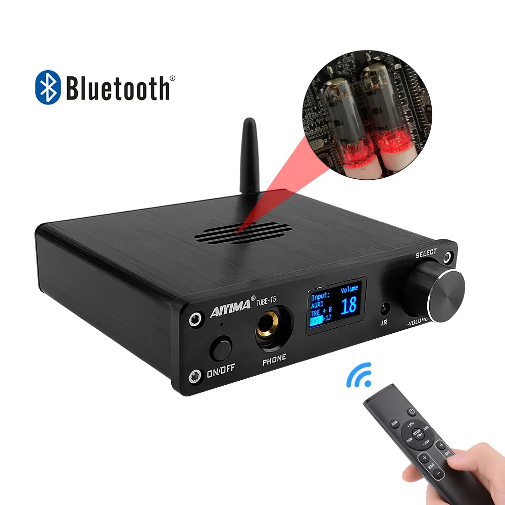 AIYIMA Hifi 6K4 Tube Preamplifier CSR8635 Bluetooth Preamp Amplifiers Stereo Audio Headphone Amplifier With Remote Control DC12V
AIYIMA Hifi 6K4 Tube Preamplifier CSR8635 Bluetooth Preamp Amplifiers Stereo Audio Headphone Amplifier With Remote Control DC12V