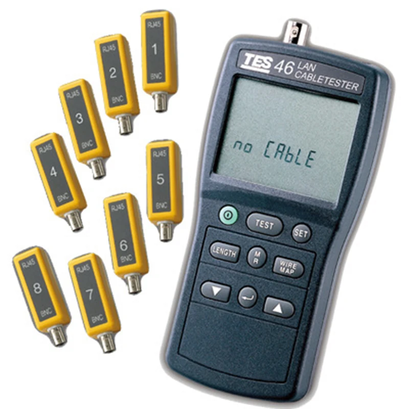 TES-46 CAT-5 LanCable Tester Can Identify up to 8 Different Cables At One End By.Easy to Use Only:One Button to Select the Test
TES-46 CAT-5 LanCable Tester Can Identify up to 8 Different Cables At One End By.Easy to Use Only:One Button to Select the Test