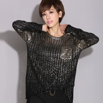 Spring Autumn Long Sleeve tops Solid Color Hollow Out Knitting Sweater For Woman Tops
Spring Autumn Long Sleeve tops Solid Color Hollow Out Knitting Sweater For Woman Tops