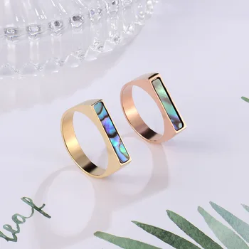 New Gold Rose Gold Titanium Steel Multicolor Shell Ring Simple Personality Couple Jewelry Ring
New Gold Rose Gold Titanium Steel Multicolor Shell Ring Simple Personality Couple Jewelry Ring