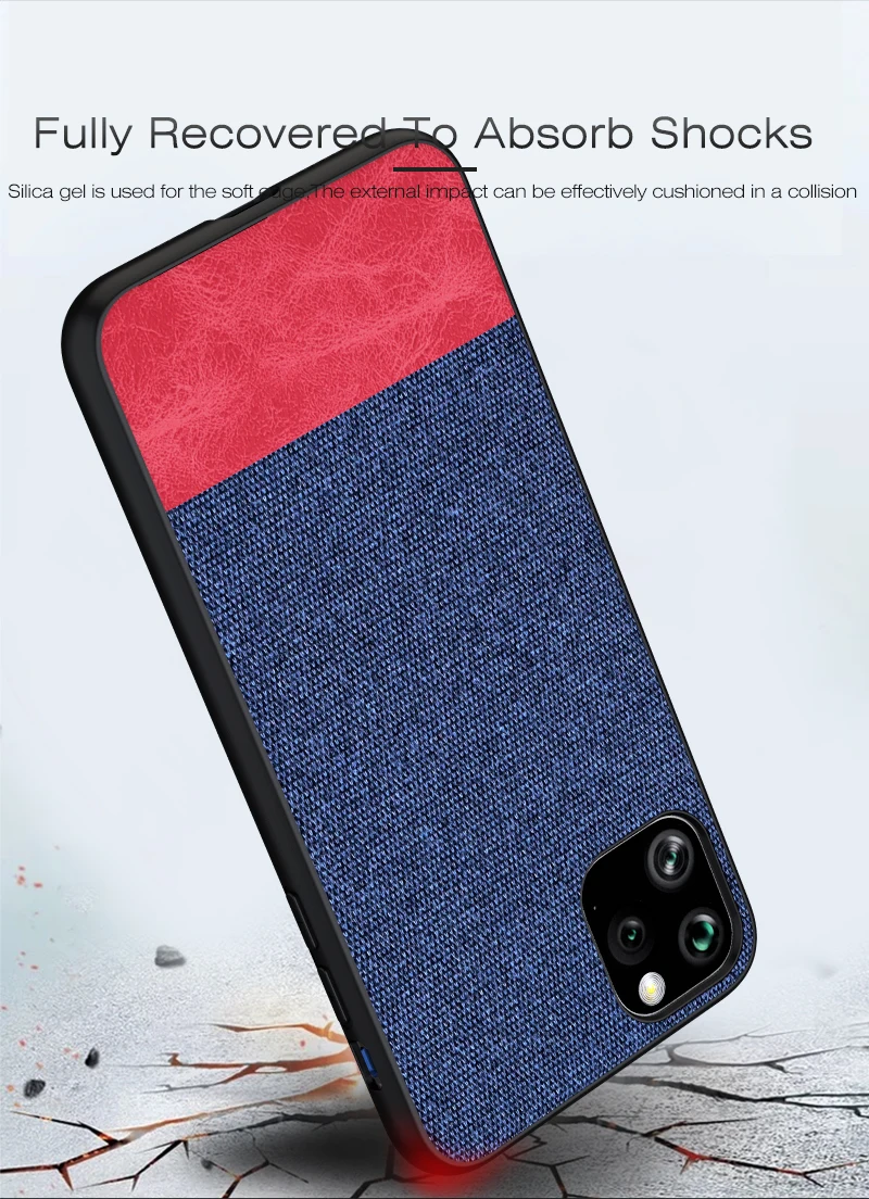 For iphone X XR XS Max 7 8 6 6s Plus Ultra Shockproof Back Cover Cloth Fabric Silicone Soft Edge Protect Case For 11 Pro Max For iphone X XR XS Max 7 8 6 6s Plus Ultra Shockproof Back Cover Cloth Fabric Silicone Soft Edge Protect Case For 11 Pro Max