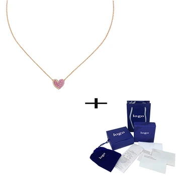 SWA High Quality New Heart Necklace Shiny Pink Pattern Crystal Rose Gold Fashion Elegant Women Jewellery
SWA High Quality New Heart Necklace Shiny Pink Pattern Crystal Rose Gold Fashion Elegant Women Jewellery