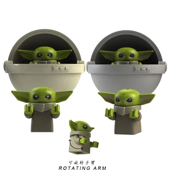 Yoda Baby with Baby Cot Mandalorian Knights of Ren Master Yoda Rey Darth Vader Buliding Blocks figures Kids Toys KT1039
Yoda Baby with Baby Cot Mandalorian Knights of Ren Master Yoda Rey Darth Vader Buliding Blocks figures Kids Toys KT1039