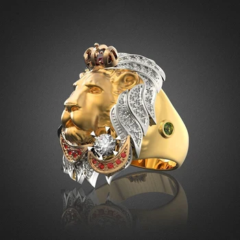 Luxury Two Tone Goden Lion King Zircon Honorable Punk Gothic Ring For Men s Party Engagement Aniversary Jewelry Accessories
Luxury Two Tone Goden Lion King Zircon Honorable Punk Gothic Ring For Men s Party Engagement Aniversary Jewelry Accessories
