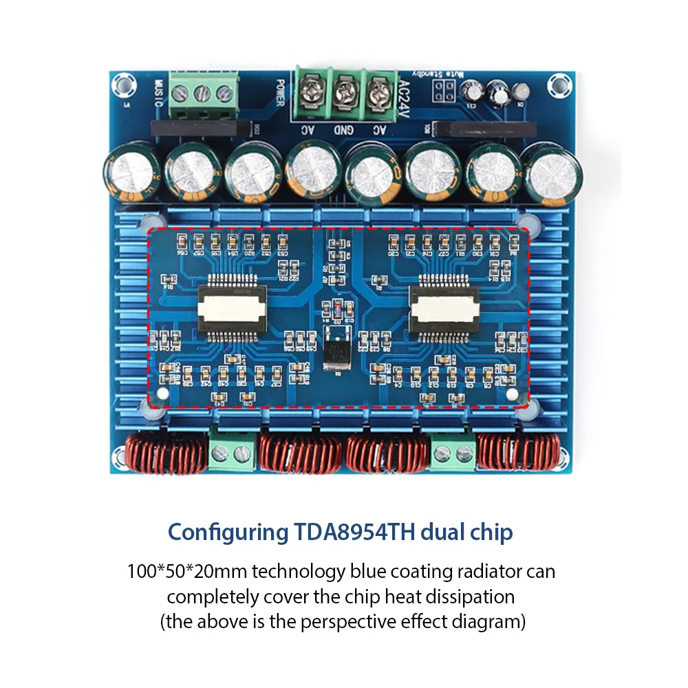 Ultra High Power Digital Amplifier Module AC 24V Stereo TDA8954TH Dual Chip 2x420W XH-M252 Digital Power Amplifier Board
Ultra High Power Digital Amplifier Module AC 24V Stereo TDA8954TH Dual Chip 2x420W XH-M252 Digital Power Amplifier Board
