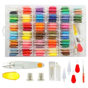 145pcs Cross Stitch Kits Embroidery Tools Sewing Thread Kit 96 Skeins 39 Tools with Storage Case 35P 
145pcs Cross Stitch Kits Embroidery Tools Sewing Thread Kit 96 Skeins 39 Tools with Storage Case 35P