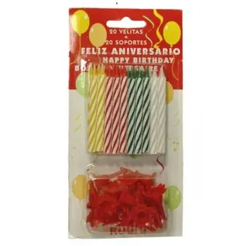 Candle Birthday (20 Candles + 20 Bases
Candle Birthday (20 Candles + 20 Bases