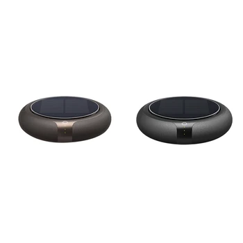 2x Solar Powered Car Air Purifier Freshener - Negative Ions Air Purification Removes Gold & Black