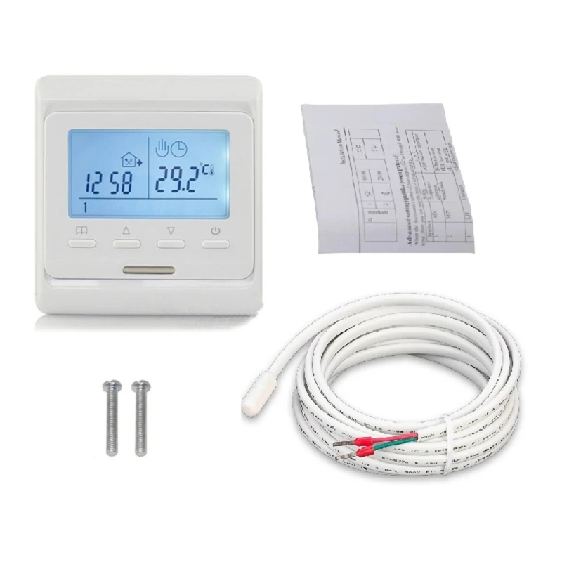 16A 230V AC Digital Electric Water Heating Temperature Controller LCD Programmable Room Air Floor Thermostat
16A 230V AC Digital Electric Water Heating Temperature Controller LCD Programmable Room Air Floor Thermostat