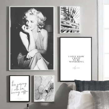 Marilyn Monroe Wall Picture for Living Room Black White Poster and Print Having Coffee Quote Wall Art Canvas Painting Home Decor
Marilyn Monroe Wall Picture for Living Room Black White Poster and Print Having Coffee Quote Wall Art Canvas Painting Home Decor