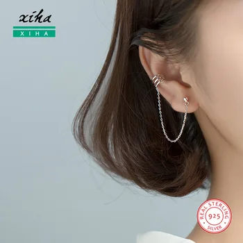C Shaped Small Tiny Cute Ear Cuff Clip on Earrings for Non Pierced Ears 925 Sterling Silver Chain Earcuff for Women Kids Girls
C Shaped Small Tiny Cute Ear Cuff Clip on Earrings for Non Pierced Ears 925 Sterling Silver Chain Earcuff for Women Kids Girls
