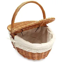 Handmade Wicker Basket Rattan Bread Proofing Proving Baskets Camping Picnic Fruit Snack Organizer Basket with Double Lids
Handmade Wicker Basket Rattan Bread Proofing Proving Baskets Camping Picnic Fruit Snack Organizer Basket with Double Lids