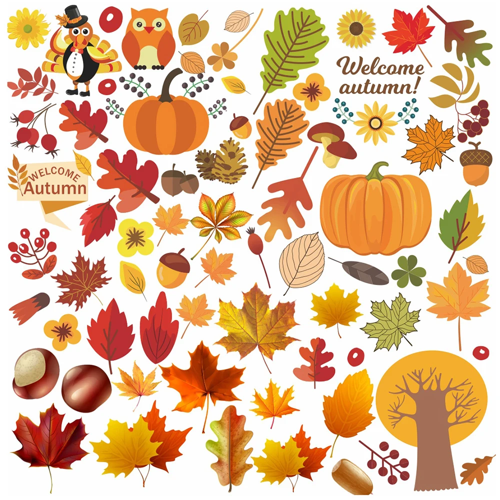 6 Sheet Fall Leaves Window Clings Thanksgiving Maple Decorations Autumn Sticker Decals Party Decor Ornaments
6 Sheet Fall Leaves Window Clings Thanksgiving Maple Decorations Autumn Sticker Decals Party Decor Ornaments