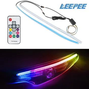 2Pcs/set Turn Signal Lights Multicolor LED Strip RF Remote Control Waterproof Universal Flexible Car RGB Daytime Running Light
2Pcs/set Turn Signal Lights Multicolor LED Strip RF Remote Control Waterproof Universal Flexible Car RGB Daytime Running Light
