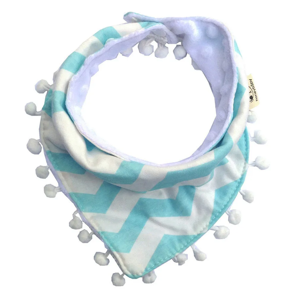 Baby Bandana Bib for 0~3 Yearls Old triangle towel cotton tassels saliva towel bib Boys Girls Saliva Towels