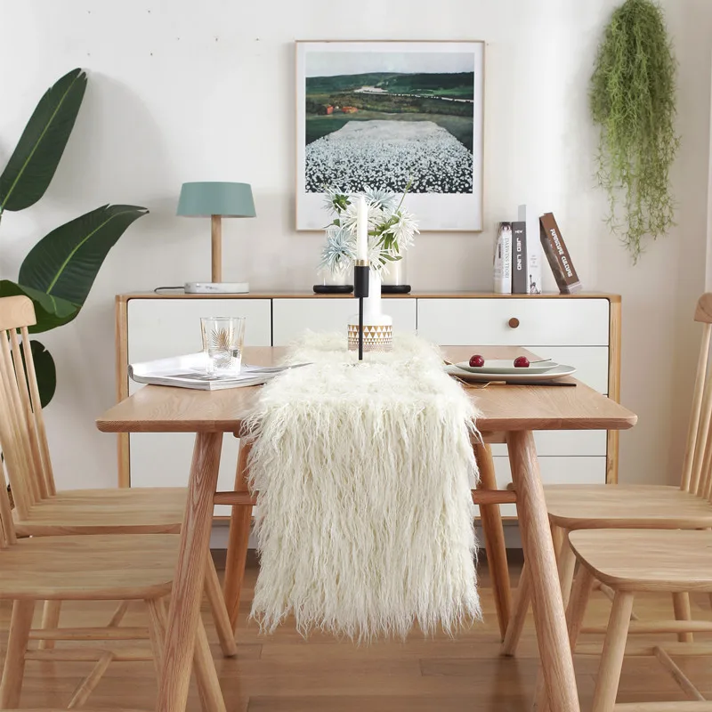 Nordic Ins Beige Long Hair Table Runner Christmas Party Tablecloth Table Decor for Dining Home Decor New Year Xmas Table Covers
Nordic Ins Beige Long Hair Table Runner Christmas Party Tablecloth Table Decor for Dining Home Decor New Year Xmas Table Covers