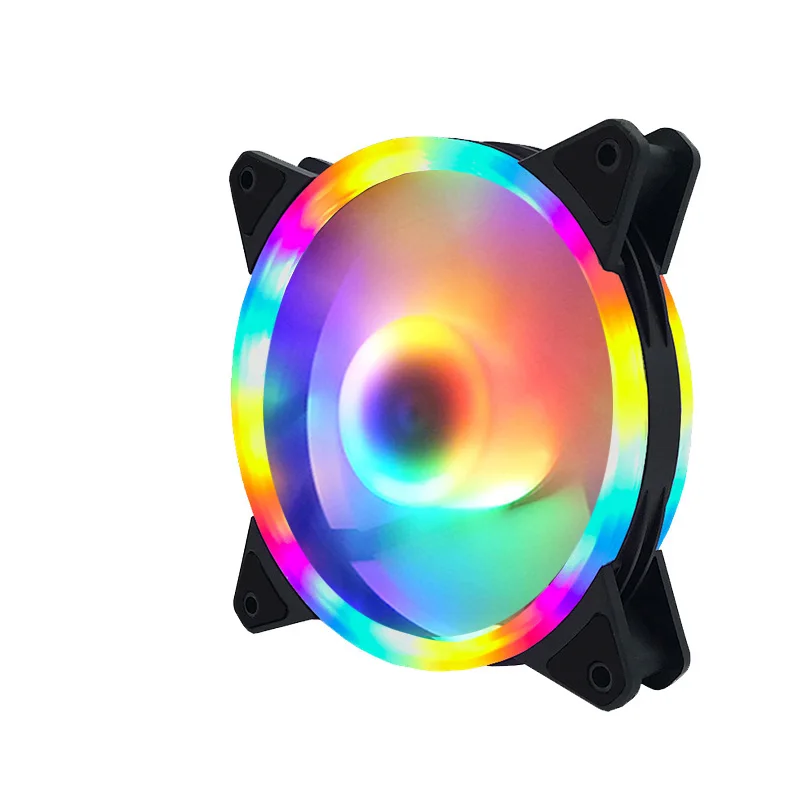 Rainbow Computer fan 120mm cpu LED Fan pc fan inside and outside light Water Cooler 120mm pc Fan Cooler double circle LED fan
Rainbow Computer fan 120mm cpu LED Fan pc fan inside and outside light Water Cooler 120mm pc Fan Cooler double circle LED fan