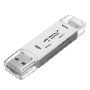 3 in 1 USB-C Type C/USB 3.0/Micro USB/OTG TF SD MMC Card Reader for Phone Macbook White
3 in 1 USB-C Type C/USB 3.0/Micro USB/OTG TF SD MMC Card Reader for Phone Macbook White