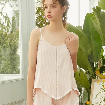 Summer Camisole Pajamas Women Casual Fashion Pajamas Set INS Lady Sleepwear For Women 
Summer Camisole Pajamas Women Casual Fashion Pajamas Set INS Lady Sleepwear For Women