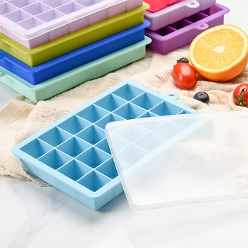24 Grid Food Grade Silicone Ice Tray With Lid DIY Ice Cube Mold Square Shape Ice Cream Maker Kitchen Drinking Bar Accessories
24 Grid Food Grade Silicone Ice Tray With Lid DIY Ice Cube Mold Square Shape Ice Cream Maker Kitchen Drinking Bar Accessories