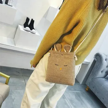 Women's Flax Handbag Shoulder Ladies Cross Body Bag Tote Messenger Satchel Purse 
Women's Flax Handbag Shoulder Ladies Cross Body Bag Tote Messenger Satchel Purse