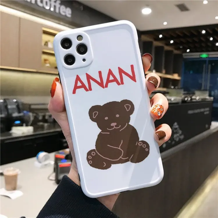 iPhone 8Plus Case X Cover Cartoon Anan Bear Scrub New arrival IMD se 2020 silicon xr Xs MAX 7 accessories | Мобильные телефоны и