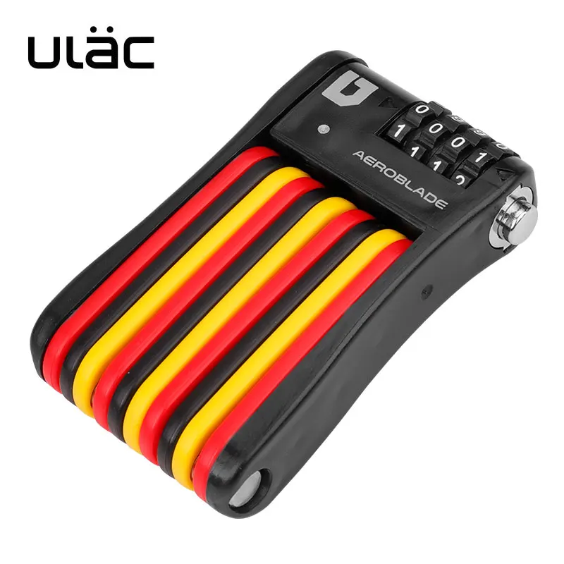 Bicycle Folding Combo Lock 70cm Arm 4 Codes Resettable Light Weight Pocket Size Light Weight Good Colors ULAC AEROBLADE X5
Bicycle Folding Combo Lock 70cm Arm 4 Codes Resettable Light Weight Pocket Size Light Weight Good Colors ULAC AEROBLADE X5