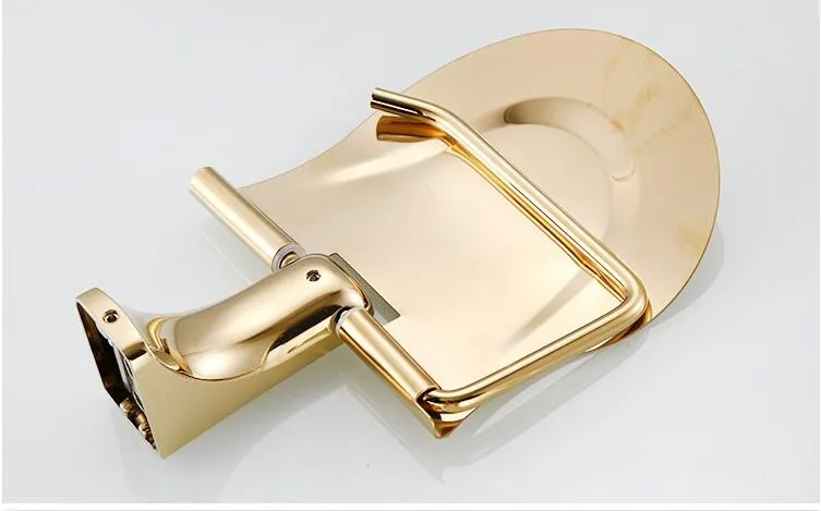 Acessórios para banheiro Suporte de escova de banheiro de ouro, suporte de papel, barra de toalha, suporte de toalha Conjunto de ferragens de banheiro com acabamento PVD