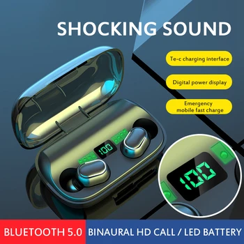 2020 New Bluetooth Earphone Wireless Headphone LED Display Charging Box 2200mAh TWS Sports Waterproof Earphones Headset Earbuds
2020 New Bluetooth Earphone Wireless Headphone LED Display Charging Box 2200mAh TWS Sports Waterproof Earphones Headset Earbuds