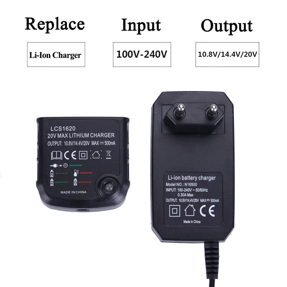 Li-ion Battery Charger For Black&Decker 10.8V 14.4V 18V 20V Serise LBXR20 Electric Drill Screwdriver Tool Battery Accessory 
Li-ion Battery Charger For Black&Decker 10.8V 14.4V 18V 20V Serise LBXR20 Electric Drill Screwdriver Tool Battery Accessory