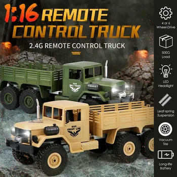 2.4G 1/16 RC Car Off-Road Army Military Truck Rock Crawler 4WD 6WD RC Remote Control Car Toy Model Toys Gifts For Kids Children
2.4G 1/16 RC Car Off-Road Army Military Truck Rock Crawler 4WD 6WD RC Remote Control Car Toy Model Toys Gifts For Kids Children